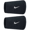 Nike Swoosh Classic Doublewide potítka na zápästie čierna/biela 2 ks