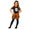 Dievčenský kostým s lebkou - vek 10 - 12 rokov - 142 - 148 cm