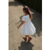 Dievčenské bavlnené šaty Konges Sløjd GLAISE DRESS GOTS biela farba, mini, áčkový strih, KS103166 104