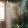 HANSGROHE Raindance Select S Showerpipe nástenný sprchový systém s termostatom, horná sprcha 1jet priemer 240 mm, ručná sprcha 3jet, chróm, 27633000