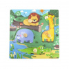 Viga Detské drevené puzzle s úchytmi Viga Divoké zvieratá 4 ks