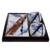 Súprava na sushi BLUE A WHITE SAKURA, 6 ks, MIJ