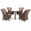 Ratanea Záhradná jedálenská súprava KINGSTON 90 tmavohnedá