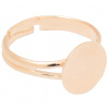 Crystal-ZONE Prsteň plôška Kruh 17mm rose gold