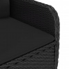 vidaXL 3-dielny záhradný bistro set čierny polyratan a akáciové drevo - Čierna - 148557-97759