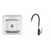 Kuchynská batéria - Single -Chamber Sink Len Flex Black Battery (Kuchynská batéria - Single -Chamber Sink Len Flex Black Battery)
