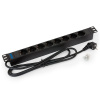 TRITON Triton 19 ', 8xDE zásuvka, 3x1.5mm 2m kábel CZ-DE, RAL9005