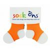 Sock Ons Sock Ons Návleky ne detské ponožky, Bright Orange - Veľkosť 6-12m