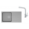 Franke Sety Kuchynský set T112Š, tectonitový drez OID 611 a batéria FS 3230.031, sivá/chróm 143.0687.322