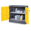 Skriňa na kyseliny a lúhy PolyStore, z plastu, š 120 cm, 2 nerezové rošty, typ PS 1211-2