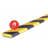 Ochrana povrchu Knuffi®, typ F, magnetická, dĺžka 1 m, žlto-čierna, 40 x 11 mm