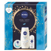 Nivea Feel Soft svieži hydratačný krém pre celé telo, tvár aj ruky 100 ml + Nivea Original Care guľôčkový antiperspirant roll-on 50 ml + Nivea Creme Soft sprchový gél 250 ml, kozmetická sada