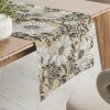 Biante Dekoračný behúň na stôl PML-089 Biele kvety na béžovom 35x160 cm