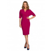 Dámske zavinovacie šaty S313 - slivka - štýlové XXL švestková