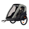 HAMAX Vozík dvojmiestny za bicykel vr. ramená + kočíkový set Avenida Twin - Olive Green, odpružený 69x102x31 zelená
