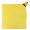 Spokey NEMO – rýchloschnúci uterák 40 × 40 cm s karabínou, žlto-zelený