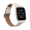 kwmobile Leather řemínek for Garmin Venu Sq 2 Music / Sq 2 / Vivoactive 6 / Vivoactive 5 Watch řemínek - Fitness Tracker Náhradní Watch Band - Sports Wristband with Clasp - bílá