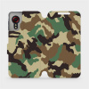 Flipové pouzdro Mobiwear - Samsung Galaxy Xcover 5 - V111P Maskáče (Knížkové flip pouzdro, obal, kryt na mobil Samsung Galaxy Xcover 5 - V111P Maskáče, materiál Umělá kůže + TPU - ochrana 360°, stoján