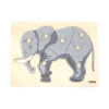 Viga Detské drevené puzzle s úchytmi Montessori Slon 30x23x2 plnofarebný motív