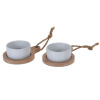 Excellent Houseware Porcelánová servírovacia miska Bamboo 30x10x6 cm sada 2ks