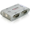 Delock Delock USB 2.0 to 4 port serial HUB - Serieller Adapter 4 porty USB Hub strieborná; 87414