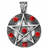 BRUNO Prívesok PENTAGRAM ČERVENÝ S2766