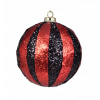 Vianočná guľa zdobená / vianočná guľa 9 cm 1 ks