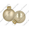 Vianočná sklenená guľa 4 cm - šampanská zlatá matná