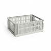 HAY Skladacia prepravka Colour Crate Medium Grey