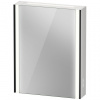 Duravit XViu - Zrkadlová skrinka s osvetlením, Icon verzia, 620x156 mm, pánty vpravo, čierna matná XV7141RB2B2