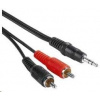 PREMIUMCORD Kabel audio 3,5mm Jack - 2x Cinch 2m (M/M, stereo) kjackcin