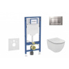 GEBERIT - Duofix Set předstěnové instalace, klozetu Tesi a sedátka, tlačítko Sigma30, matný chrom/chrom SANI11CD2122