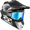 CKX Helmets CKX prilba + okuliare TITAN Viper Black/White - XL