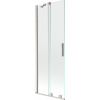 Mexen Velar, 2-krídlová posuvná vaňová zástena 75 x 150 cm, 8mm číre sklo, brúsená oceľ, 896-075-000-01-97