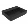 Swiss aqua technologies Umyvadlo SAT Infinitio 60,5x46,5 cm černá mat otvor pro baterii uprostřed SATINF6046BKM