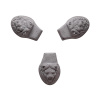 Nôžky pod kvetináč Lion Head Grey - set 3 ks