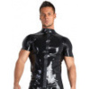 Latexové tričko s krátkymi rukávmi a zipsom, LateX