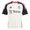 adidas Manchester United Training Shirt 2025 Juniors Off White/Black 13 Years
