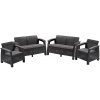 ALLIBERT Corfu Rest - without table antracit (241725) - set záhradného nábytku