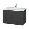 Duravit L-Cube Umývadlová skrinka, 55x82x48 cm, 2 zásuvky, grafit mat LC624104949