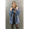 Max Original Leather Dámsky kožuch z jahňacej kože 51885 blue (34/XS) - Blue - 34/XS