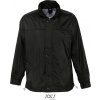 SOL´S MISTRAL / Unisex podšitá vetrovka - black XXL