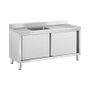 Drezová skriňa - 1 drez - Royal Catering - Nehrdzavejúca oceľ - 500 x 400 x 240 mm RC-IKS02