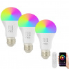 žiarovka LED 9W,E27, RGB+CCT WiFi +DO Immax NEO LITE 3ks sada