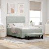 vidaXL Box Spring Posteľ s matracom a lavicou svetlosivá 160x200 cm zamat 3344456