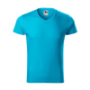 Tričko pánske MALFINI® Slim Fit V-neck 146 tyrkysová veľ. 2XL