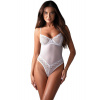 Body OBSESSIVE Alissium Teddy biela XL/XXL