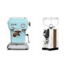 Ascaso Dream PID, Kid Blue + Eureka Mignon Specialita, WD white, walnut