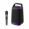 Blavec Bezdrôtový Bluetooth reproduktor TWS Karaoke 160 W s mikrofónom, čierny