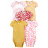 CARTERS CARTER'S Body krátky rukáv Pinkyellow dievča LBB 5 ks NB, veľ. 56